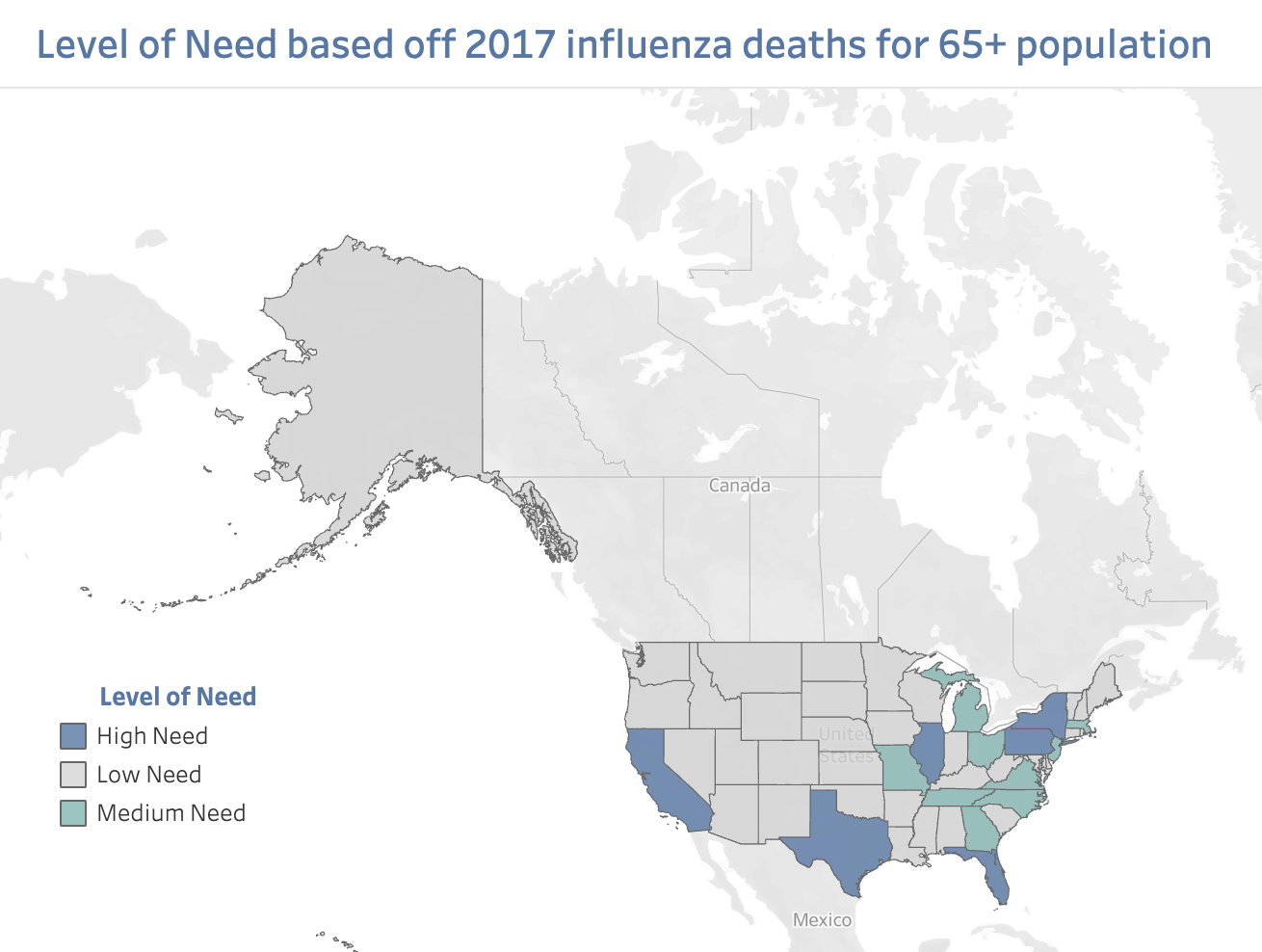 Level of Need by State